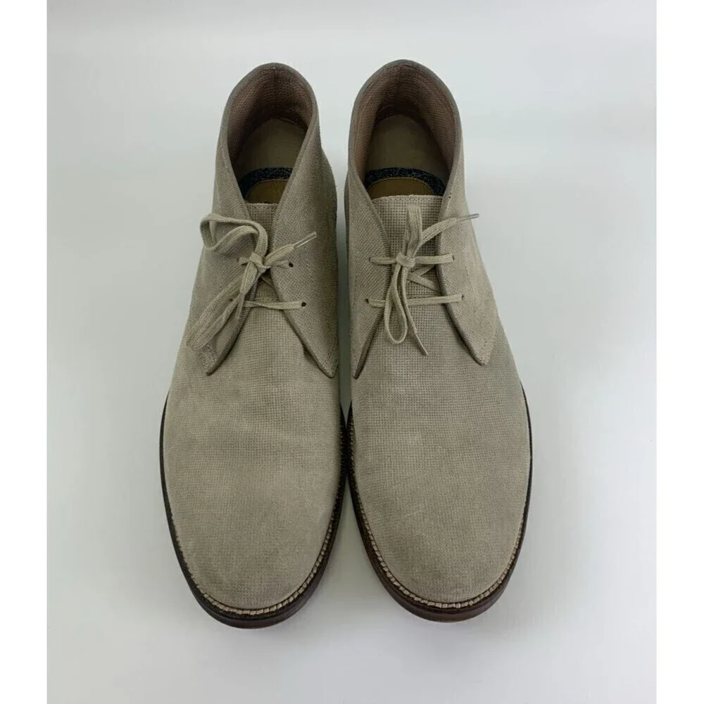 BOGO Johnston And Murphy Chukka Boot Textured Nubuck Taupe LaceUp Leather Men 13